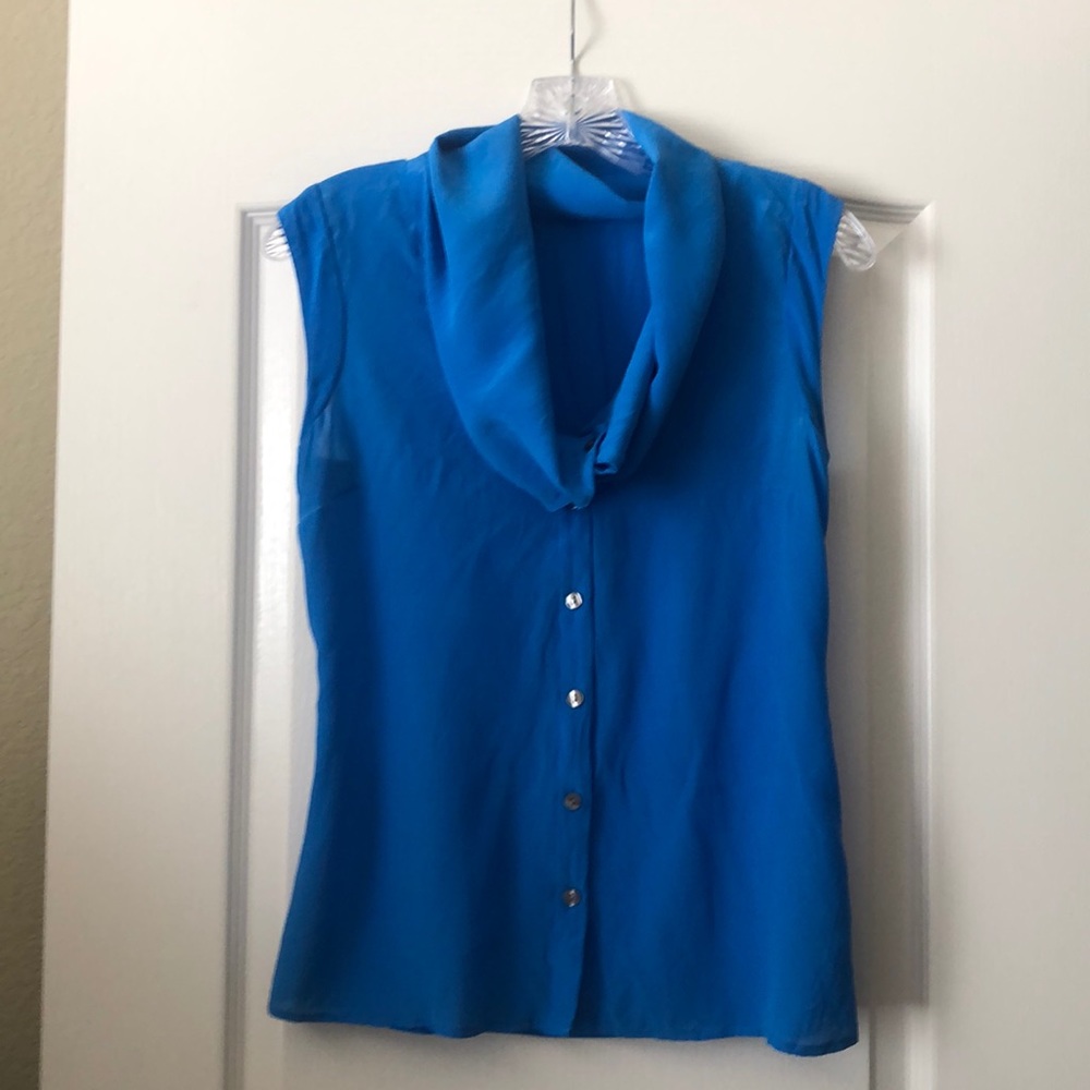 Anthropologie cowl neck silk blouse